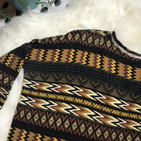 Aztec Boho Tunic Top M/L by Cherish Womens FALL - Picture 3 of 6